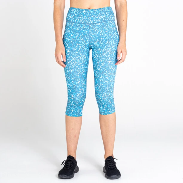 Dare 2b Influential 3/4 Tights Women capri blue fracture print 1 Dare 2b Influential 3/4 Tights Women capri blue fracture print