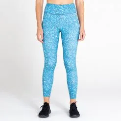 Dare 2b Influential Tights Women capri blue fracture print