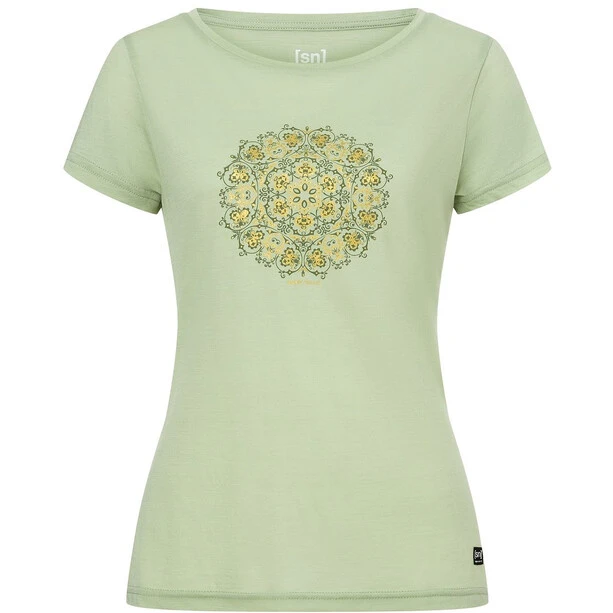 Super.natural Ornamental Tee Women celadan green/gold/sage 1 Super.natural Ornamental Tee Women celadan green/gold/sage