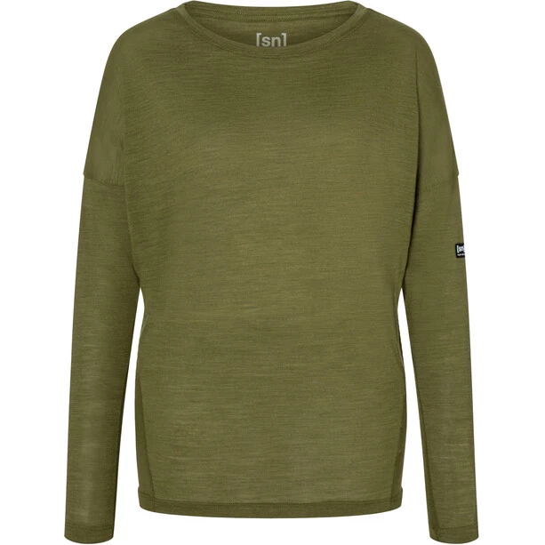 Super.natural Yoga Loose LS Shirt Women avocado melange 1 Super.natural Yoga Loose LS Shirt Women avocado melange