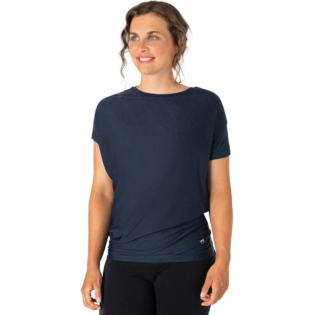 Super.natural Yoga Loose Tee Women blue iris melange 4 Super.natural Yoga Loose Tee Women blue iris melange - Image 4